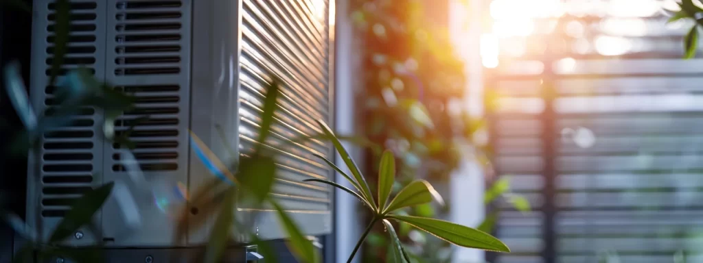 a detailed close-up of a high-efficiency daikin hvac system being expertly installed in a modern home, showcasing gleaming components and tools bathed in soft, natural light that highlights the importance of precision and energy efficiency.