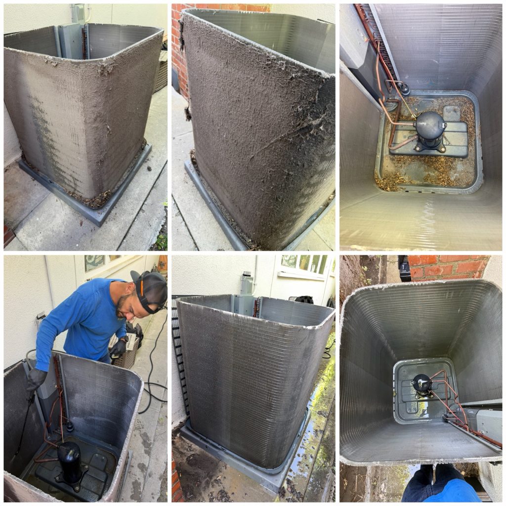 AC technicians fixing an AC system condenser in Santa Monica, CA