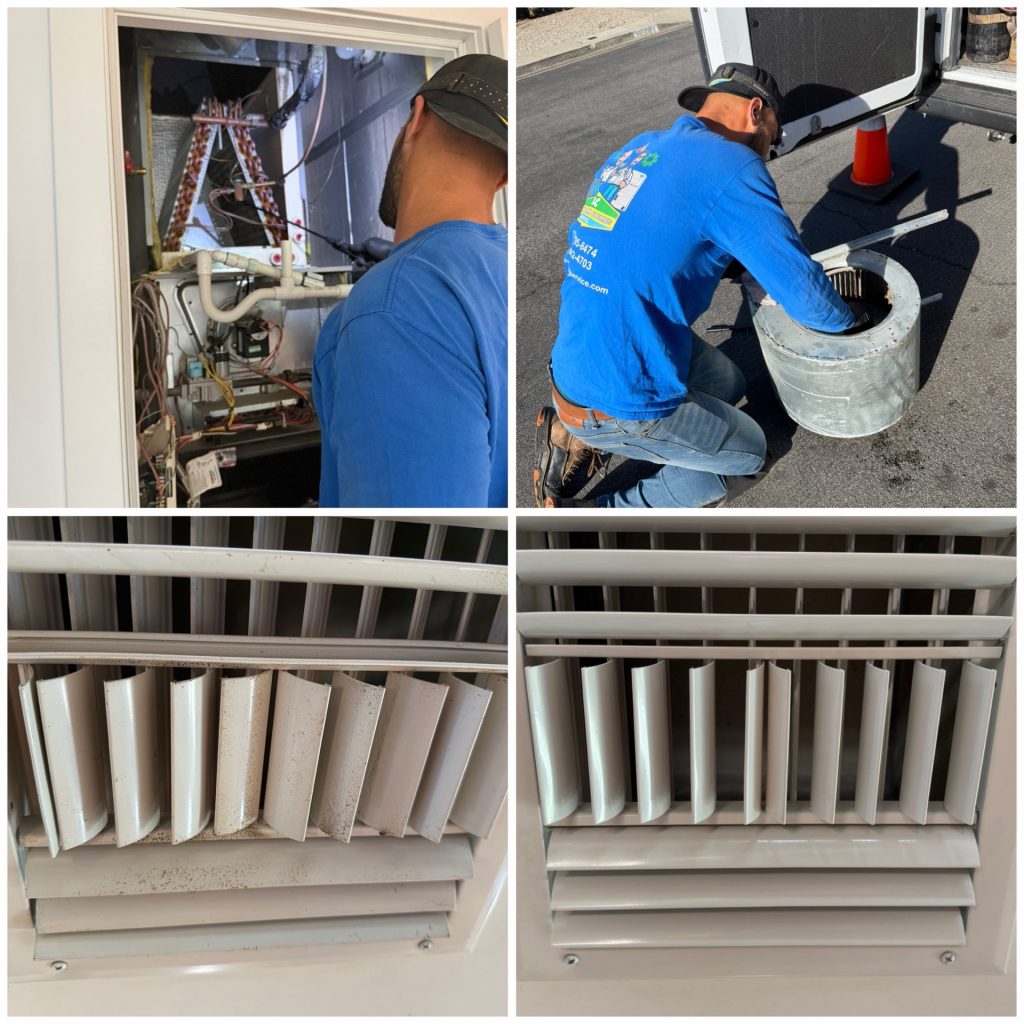 AC technicians fixing an AC system in Santa Monica, CA