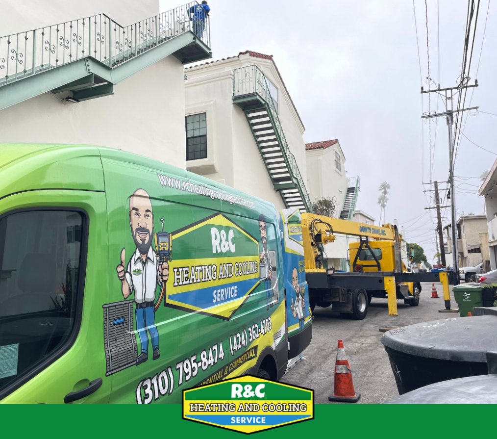 R&C team van outside a house - ac repair cost 2026